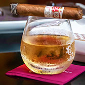 Cuban rum and cigar.