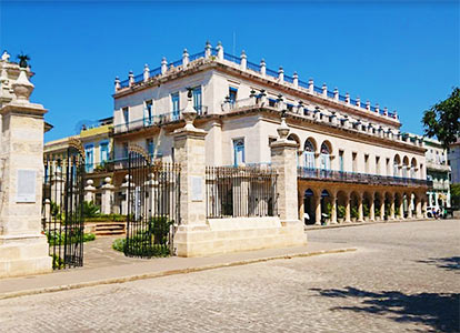 Hotel Santa Isabel in Plaza de Armas in Old Havana, Cuba.